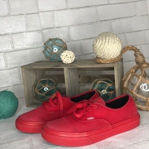 All red Vans shoes size 2